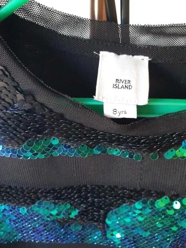 Sukienka syrenka w cekiny River Island 8/128 cm