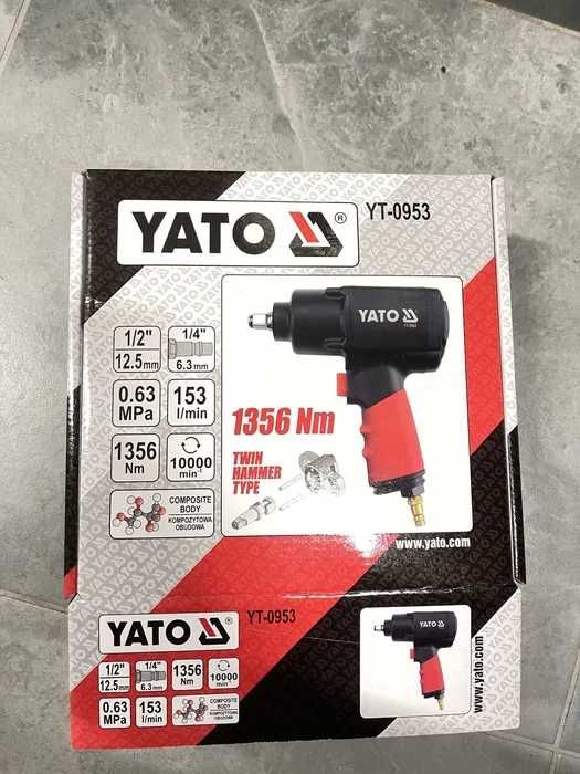 Гайковерт пневматичний YATO YT 0953 1/2 дюйма 1356 Нм Twin Hammer