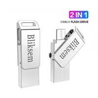 Pendrive OTG USB 64 GB Micro USB BRELOK Wodoodporny Metal