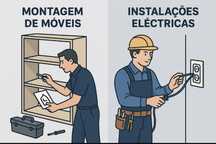 Montagens de moveis do ikea/ Instalações eletricas