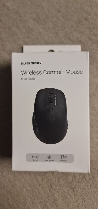 Silver Monkey M70 Wireless Comfort Mouse Black Silent