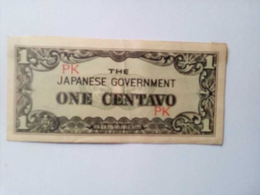 Nota  japonesa das Filipinas, 1 centavo, 1942