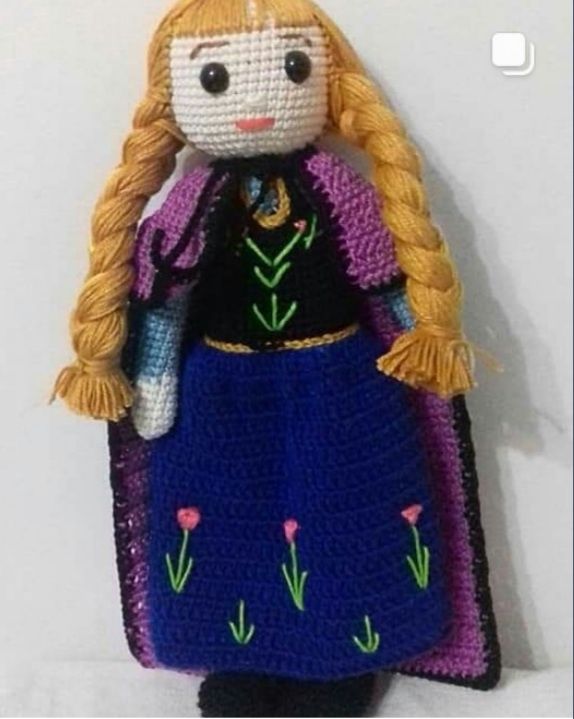 Princesas da Disney Elsa e Anna Amigurumi