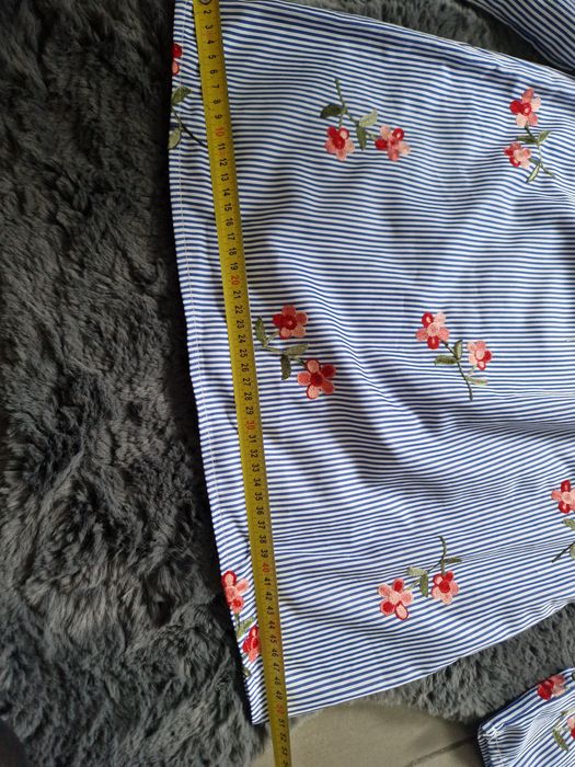 Sukienka hiszpanka w paski w kwiaty krótka Miseguided rozmiar M