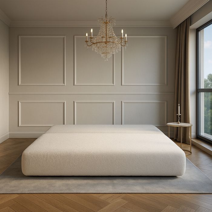 Kanapa rozkładana trzyosobowa Luna sofa Boucle Nowoczesna