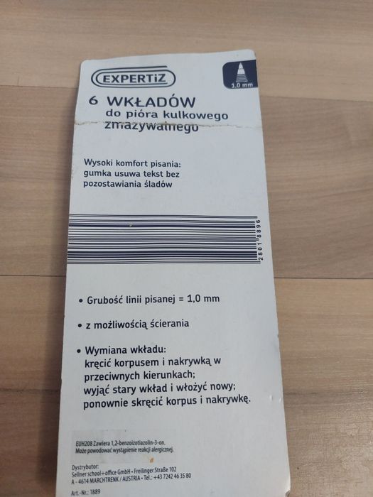 Wkłady do pióra zmazywalne (x10)