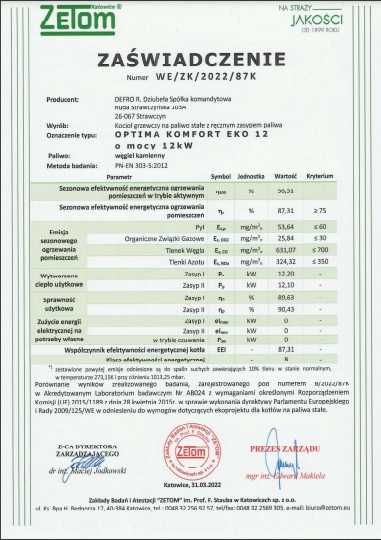 Kocioł DEFRO Optima Komfort Eko 12 kw Zasypowy!Drewno/Węgiel Od ręki !