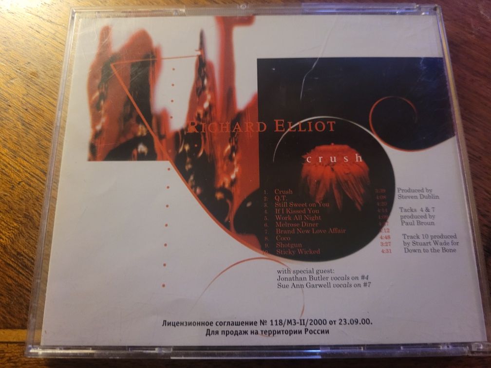 CD Richard Elliot Crush 2002 Ltd