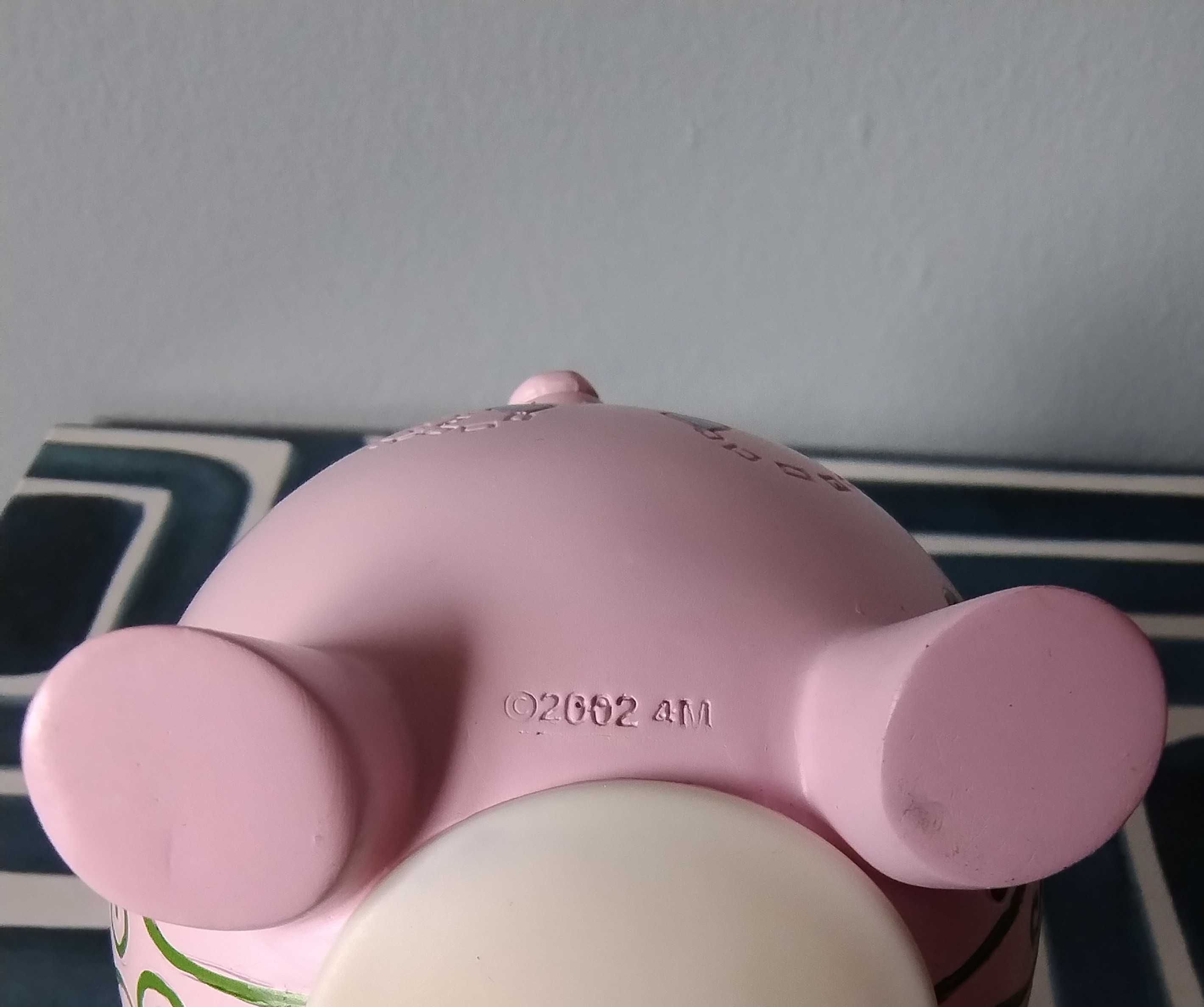 Skarbonka dla dzieci różowa świnka Piggy Bank Money Box ceramika