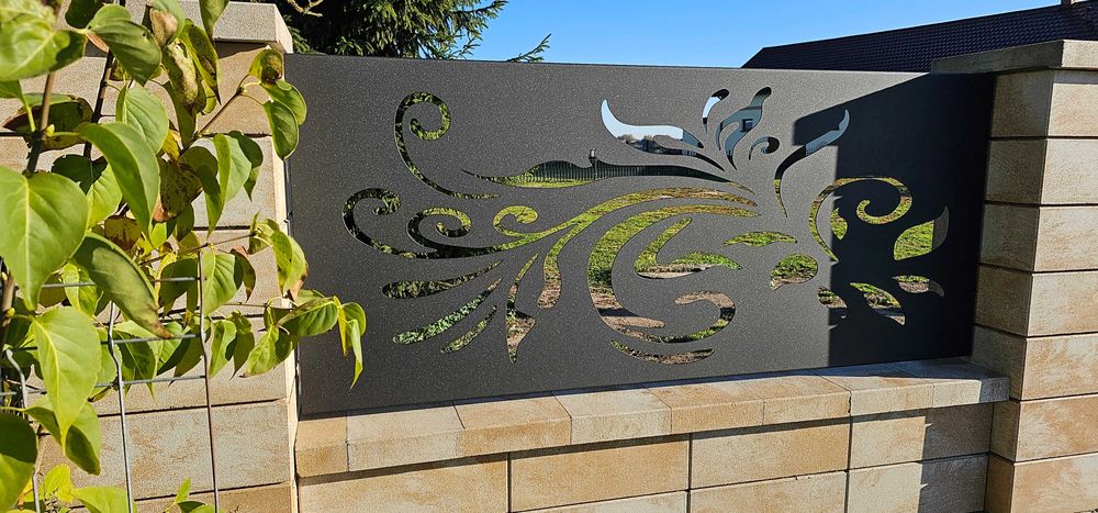 Ogrodzenie wycinane laserowo aluminiowe lakierowane proszkowo