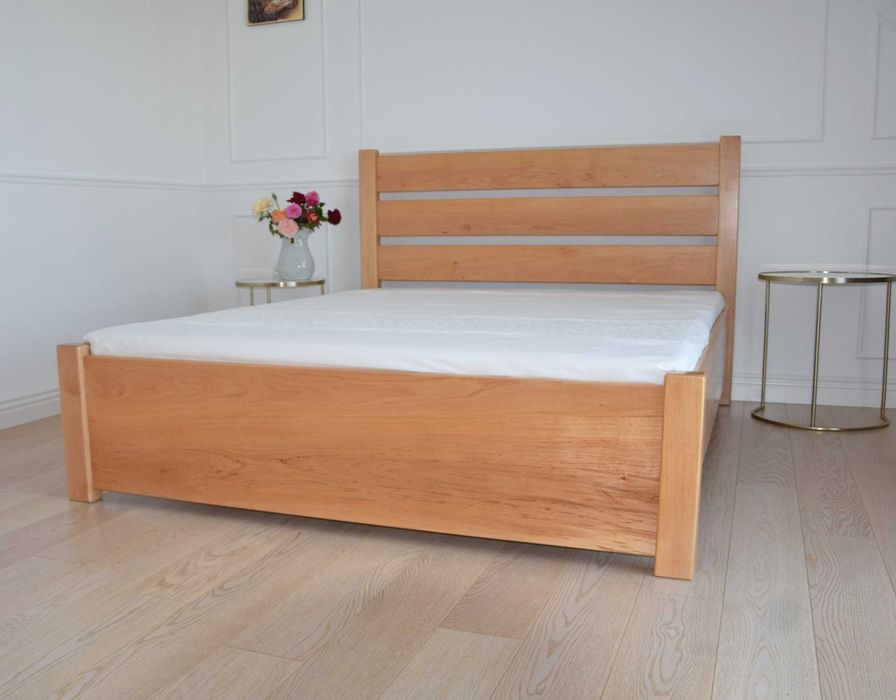 Łóżko drewniane dwuosobowe.  łóżko do sypialni podwójne Aries