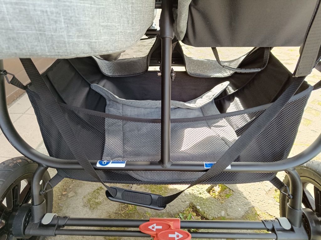 Wózek bliźniaczy Valco Baby SNAP DUO TREND SPORT grey marle jak nowy