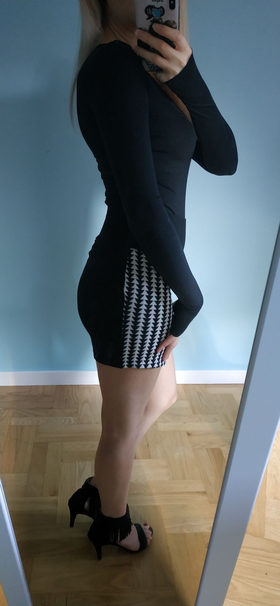 Mini spódnica w pepitkę z rozcięciem Vayle r. S