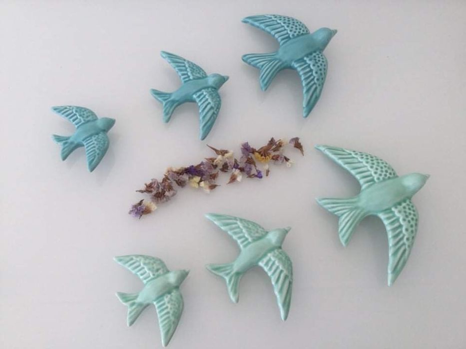 Andorinhas ceramica lindas