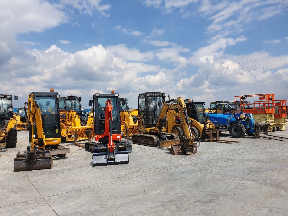 Wynajem minikoparki, minikoparek, koparki JCB, CAT, KUBOTA, BOBCAT