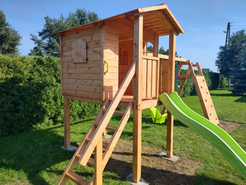 Posezonowa wyprzedaż MODELU 2025 Plac zabaw domek ślizg wspinaczka huś