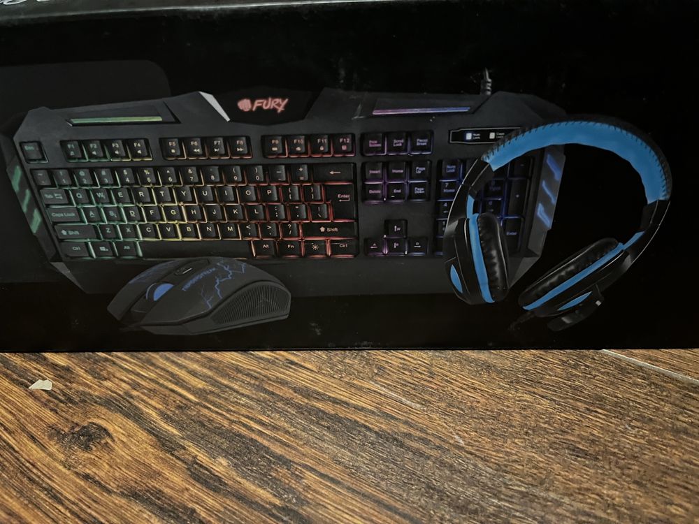 Zestaw komputerowy gemingowy Fury combo set 4 w 1