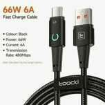 Кабель быстрой зарядки 66W/6A USB Type-C Micro USB Lightning 25 см
