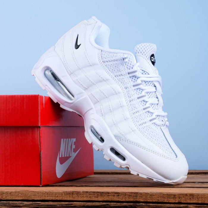 (1956) Кросівки Nike Air Max 95 повністю білі (37-41) найк