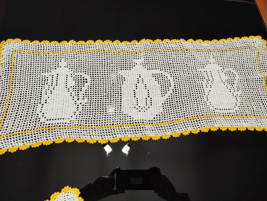 Panos de cozinha em crochê feito a mão