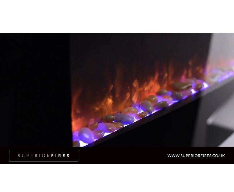 Kominek LED elektryczny z Grzaniem Efekt Płomieni Ognia