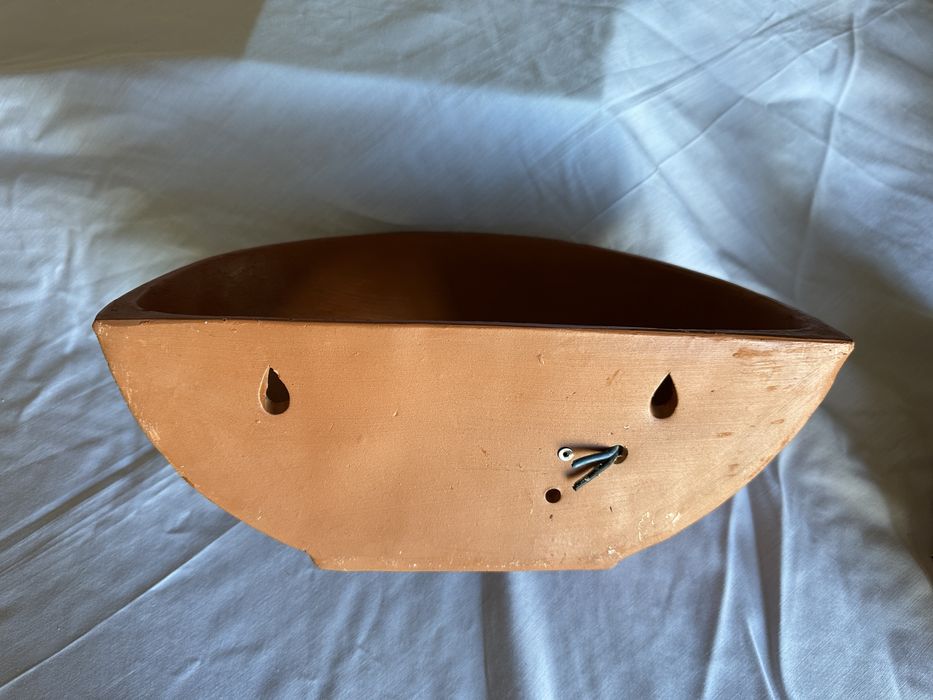 Apliques de parede, três, em barro natural