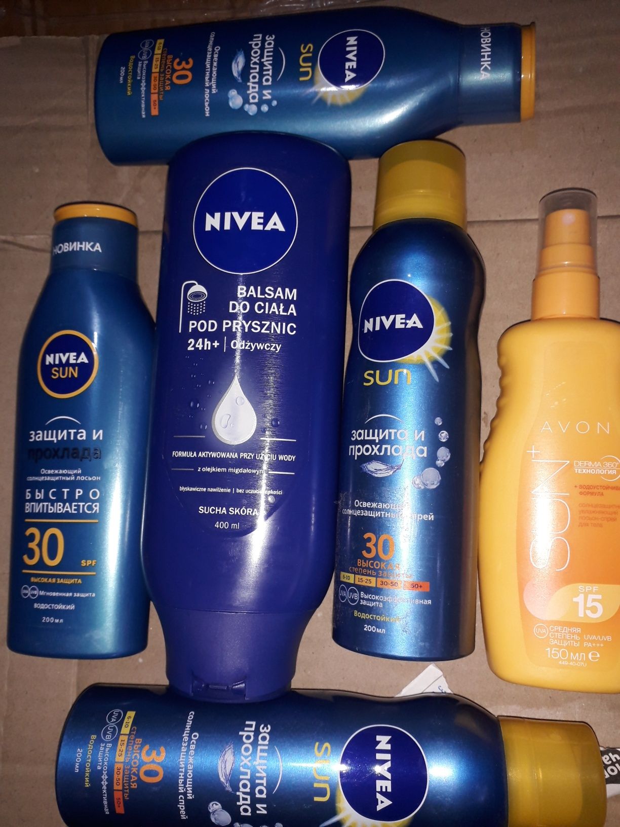 Nivea.Avon.солнцезащитные лосьйоны-спреи-масла 200мл