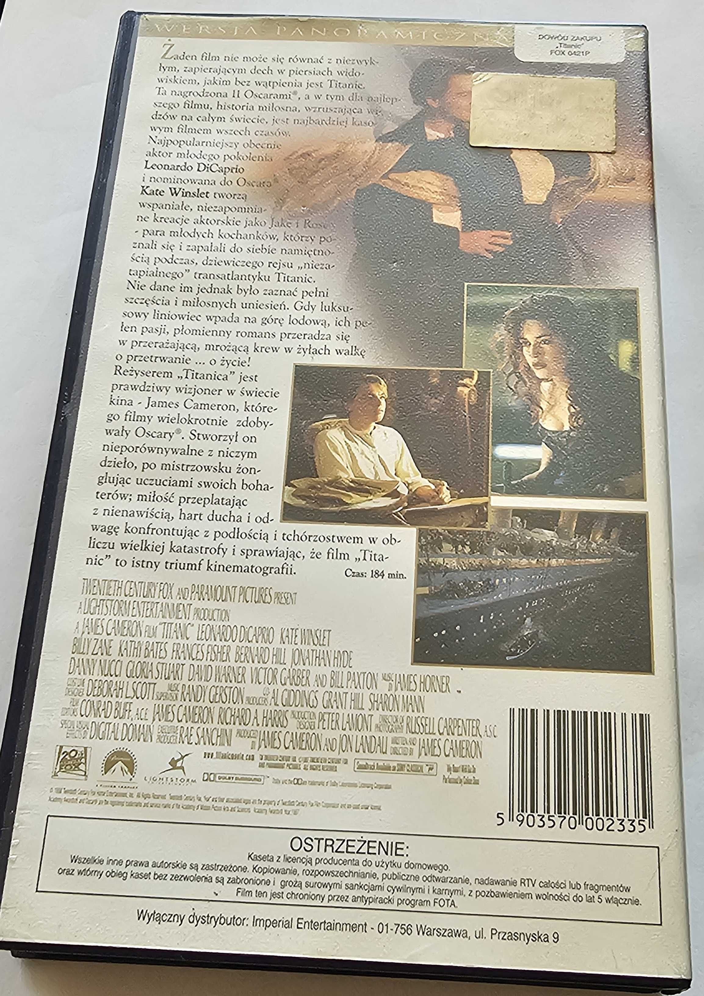 Titanic - Leonardo Di Caprio, film na VHS