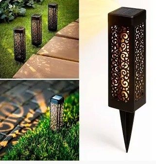 Садовий ліхтар факел на сонячній батареї LED 52 см Solar flame led l