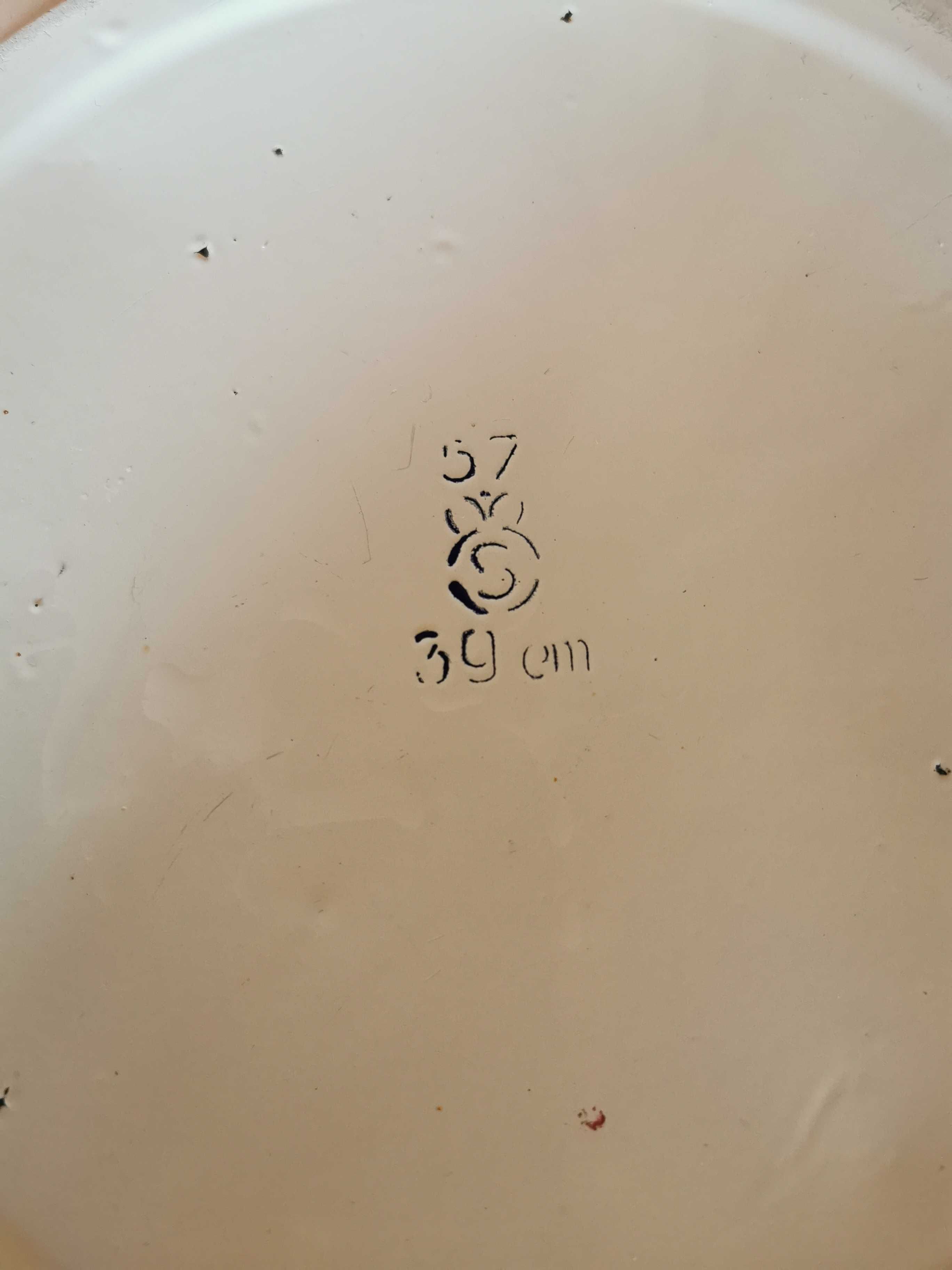 Stara emaliowana miska Silesia śr.39 cm - PRL