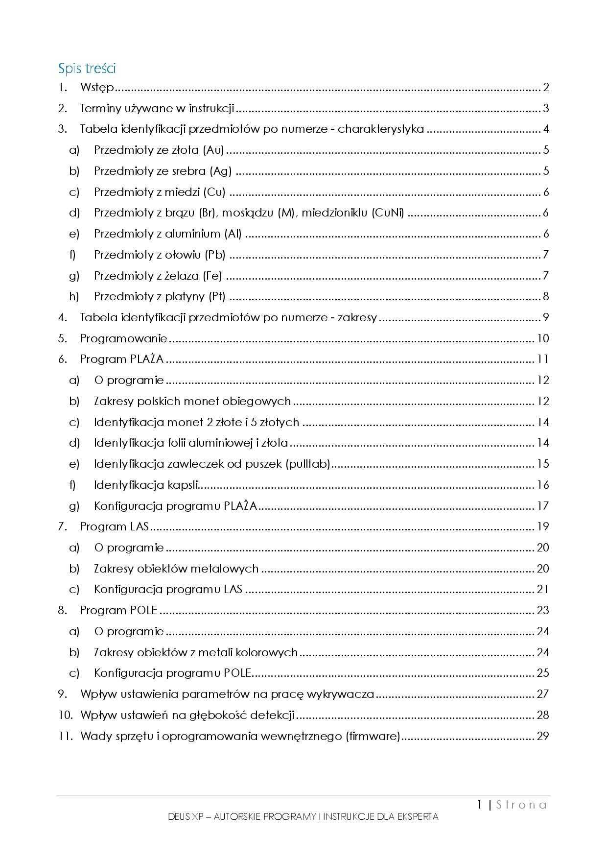 Deus XP trzy autorskie programy: plaża, las i pole, ustawienia