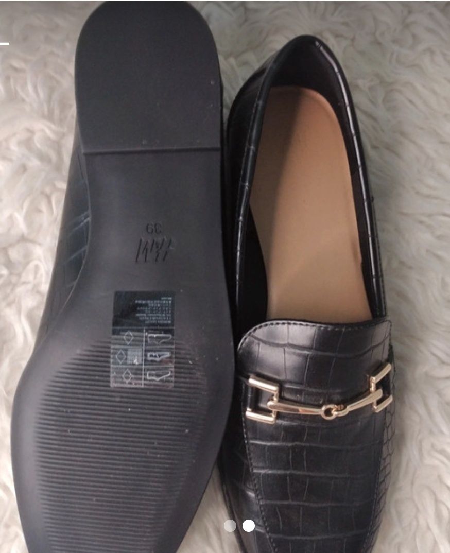 Nowe buty damskie h&m 39 czarne półbuty