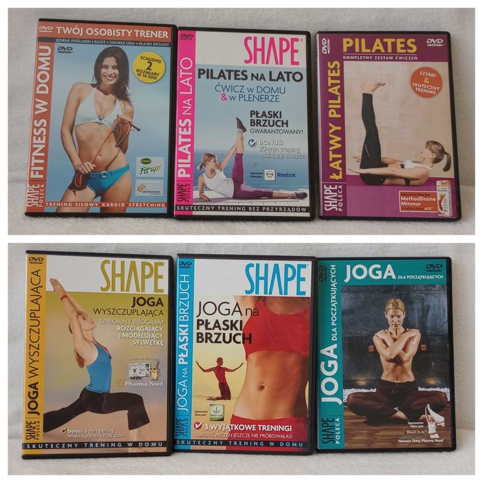 DVD Shape zestaw ćwiczeń joga pilates ćwiczenia płaski brzuch ramiona
