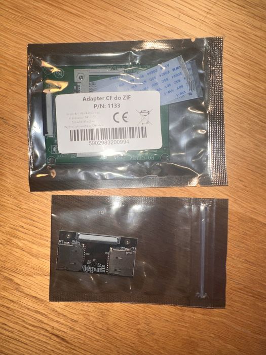 Adapter ZIF do karty CF i ZIF do microSD - ipod classic mod