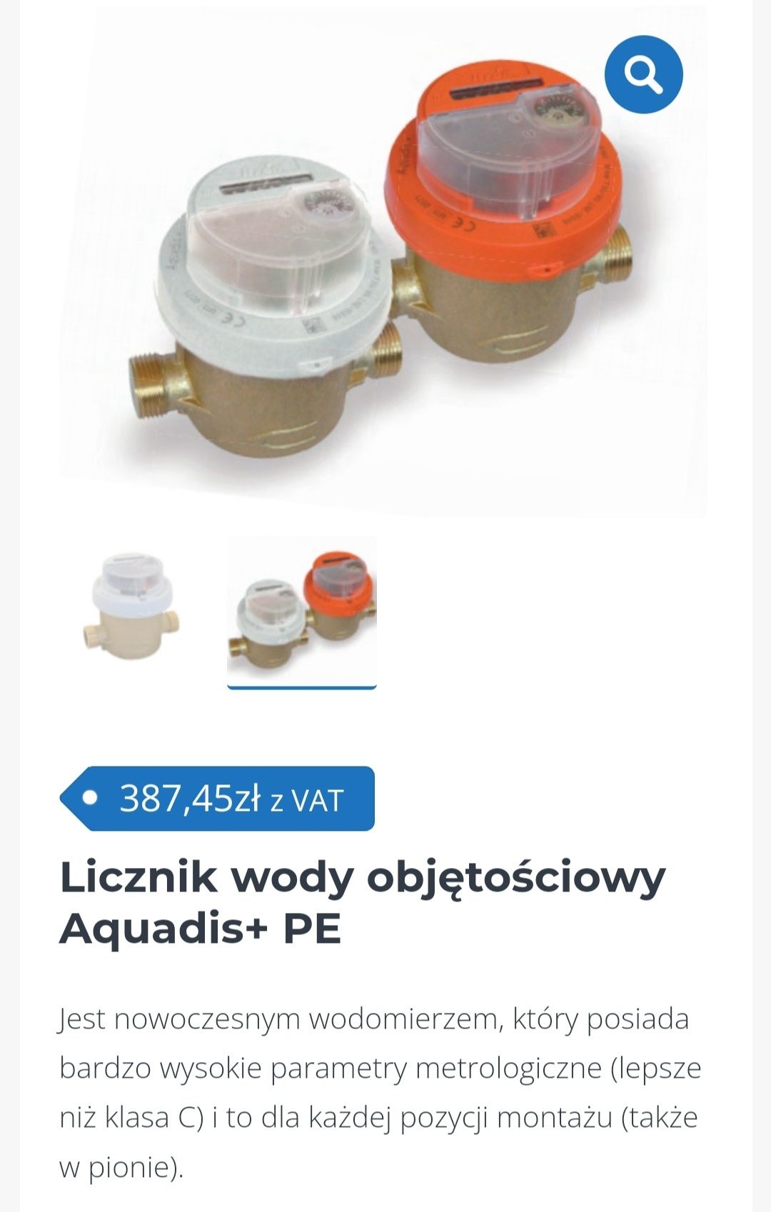 Wodomierz 1/2' ciepła zimna woda
