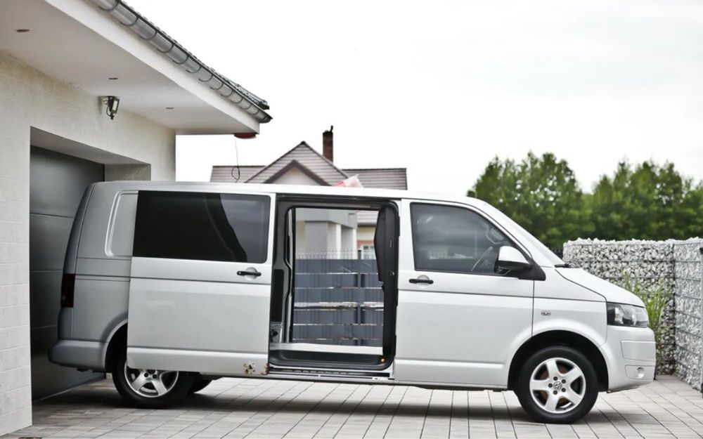 VW T5 Lift long 2.0 TDI 140KM 2x boczne drzwi