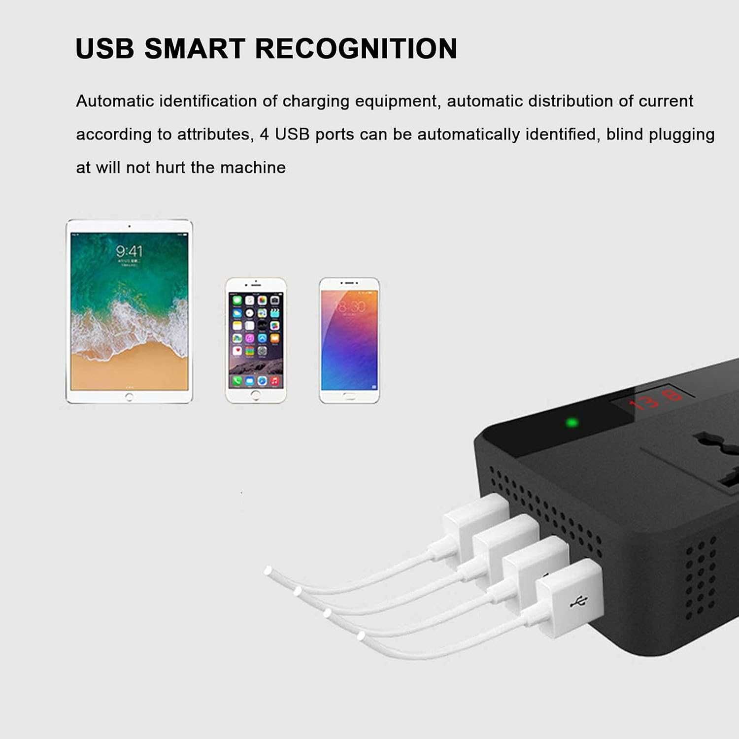 Автомобильный инвертор 12V в 110V/220V.