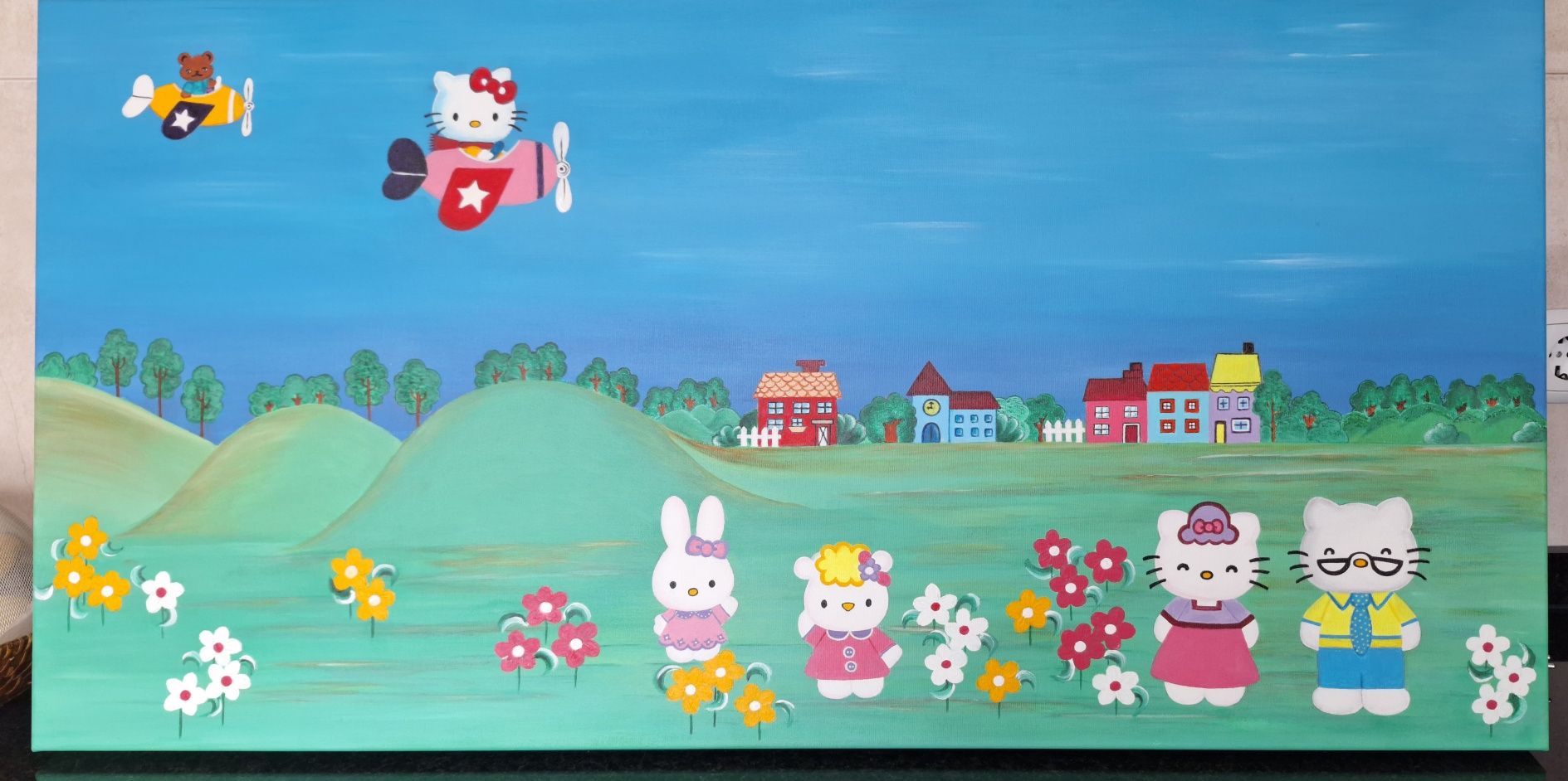 Tela pintada a mão, Hello Kitty