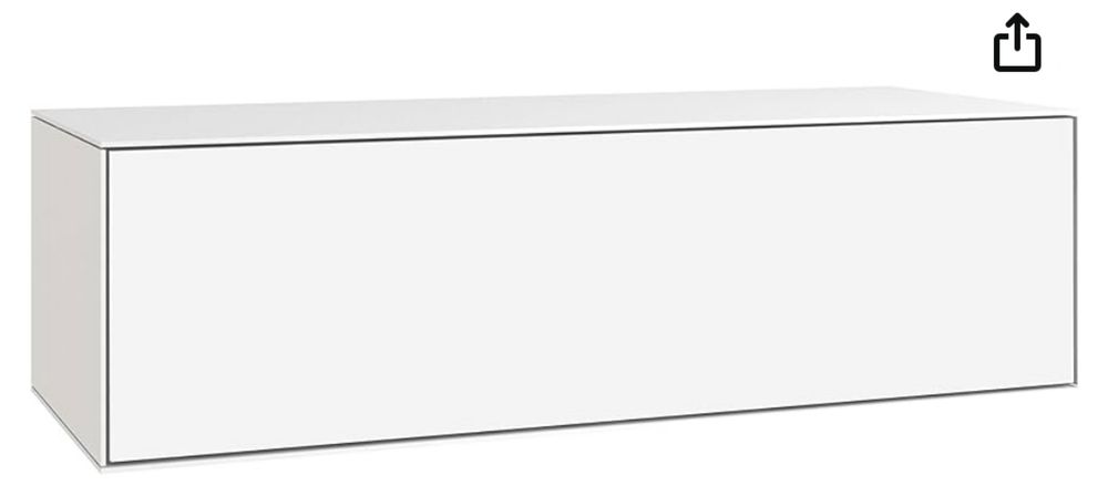 MAJA Mobel szafka wisząca białe matowe szkło 90x25x25