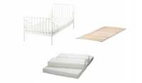 Łóżko dla dziecka, białe IKEA MINNEN + Materac - OKAZJA [Ochota]