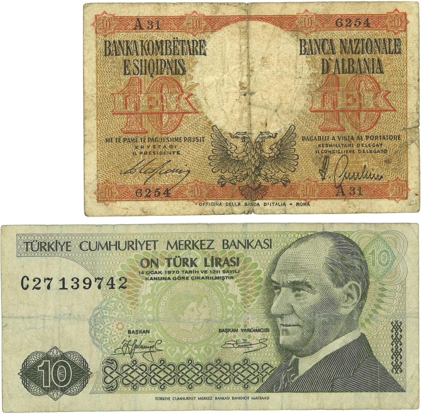 Banknot Cypr 1969 Austria Albania Turcja Jugosławia Chorwacja Bułgaria