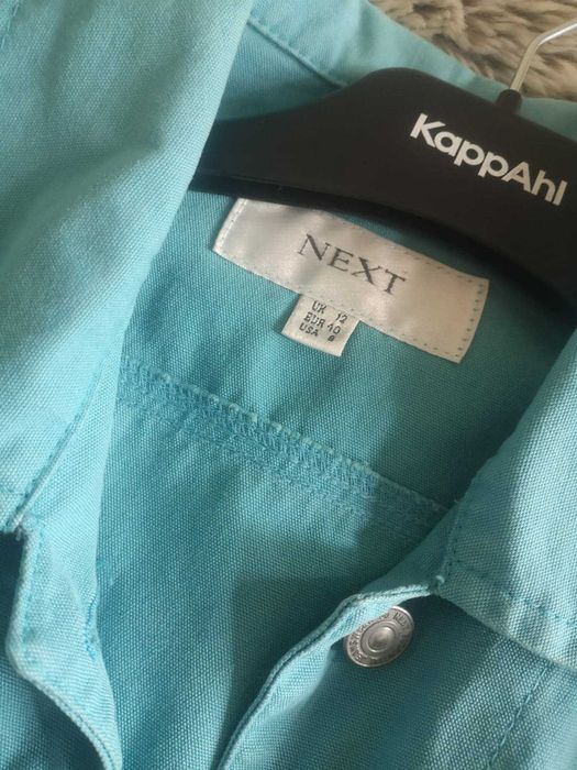 NEXT turkusowa kurka ramoneska M/L 38 40 niebieska oryginalna jesień