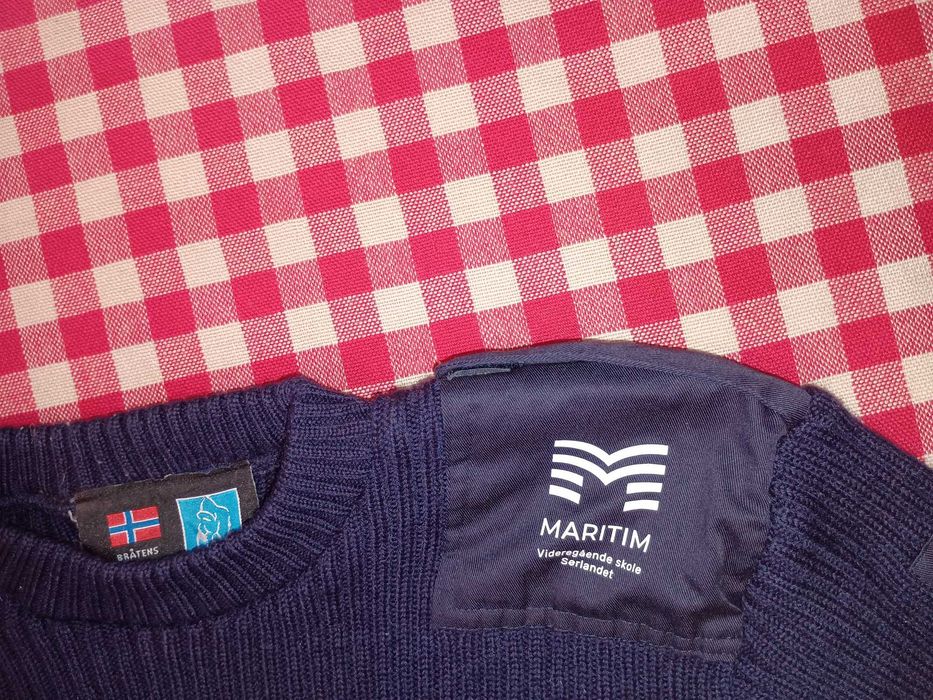 Sweter męski norweski Eskimo 100% wełna XL