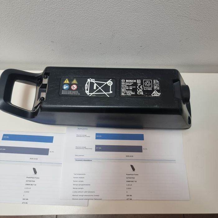 Część do rower Bosch BATERIA Bosch PowerPack 500wh 13.4ah 2 CYKLE RAMA