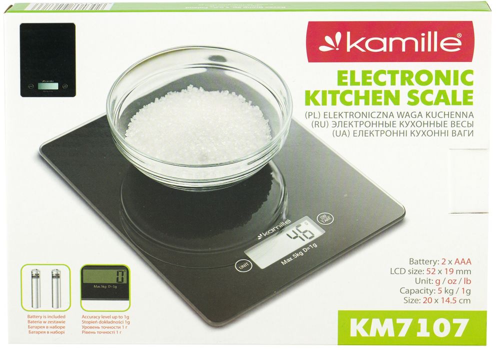 Waga Kuchenna Lcd Elektroniczna Do 5 Kg Kamille