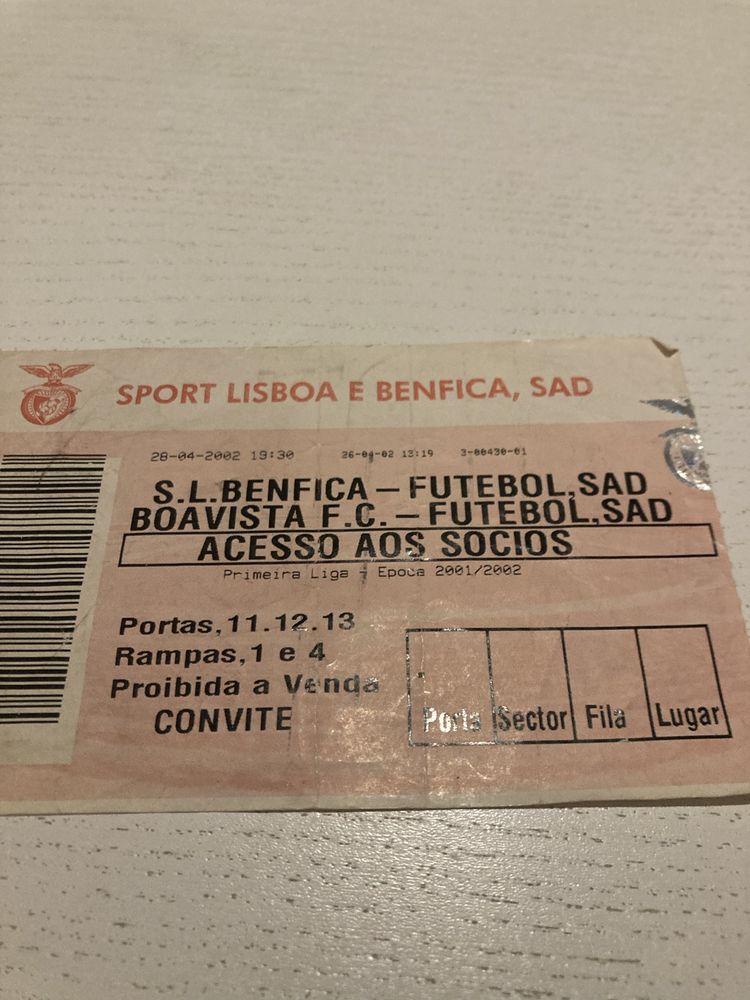 12 Bilhetes Futebol Campeonat Taça Colecionadores