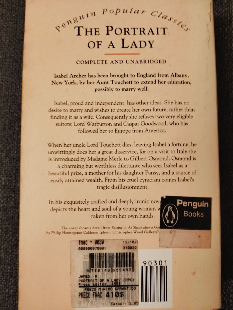"The Portrait of a Lady" Henry James
