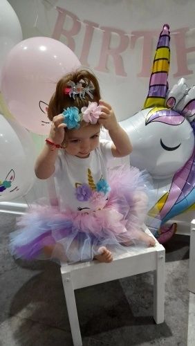 Strój na roczek jednorożec unicorn konik urodziny różowy