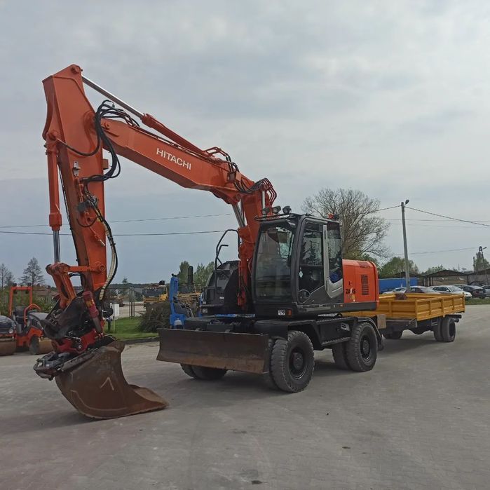 Hitachi ZX 170 W  Koparka Kołowa Rototilt INDEXATOR Pług Podpory Niwelacja Przyczepka