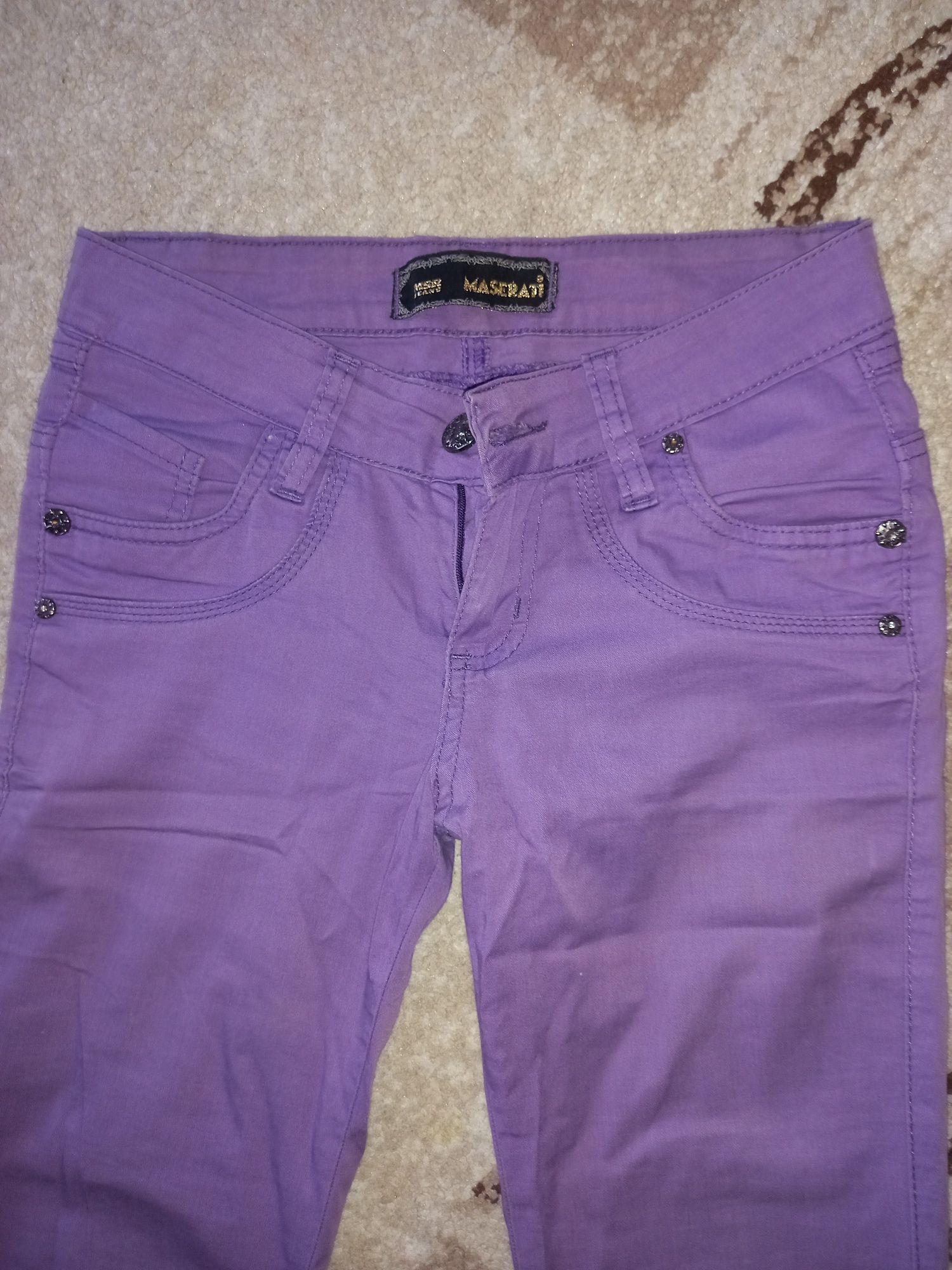 Штаны брюки фиолетовые хлопок